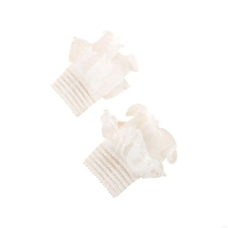 Fashionable Detachable Lace Wrist Cuffs Hand Sleeves For Blouses And Sweaters Y166