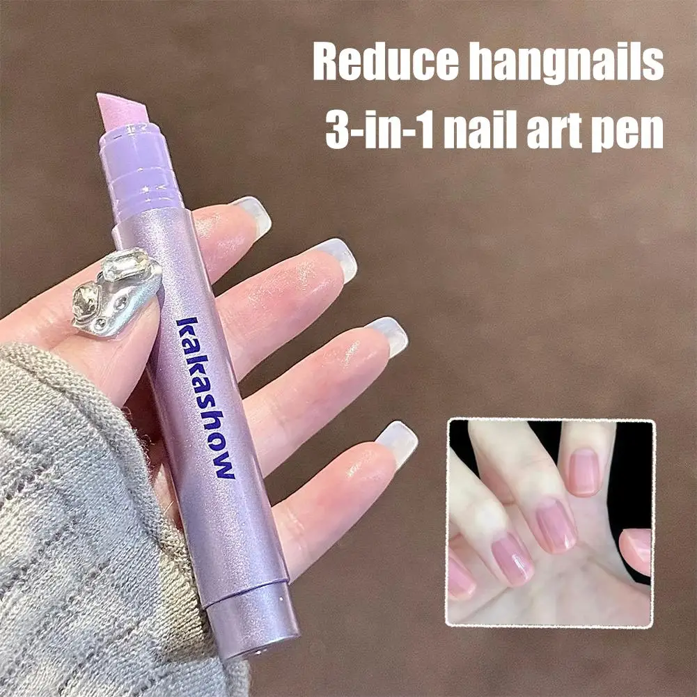 Stylo à Essence pour ongles 3 en 1, huile pour cuticules, hydratant à absorption rapide pour le soin des ongles, réparation des ongles secs et cassants