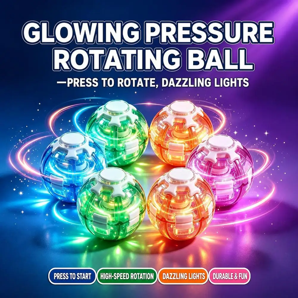 NEW Magic Press Toy Spin Stress Relief Fidget Balls Autism ADHD Focus Quiet Cool Gadgets Unique Gifts For Kids & Adults