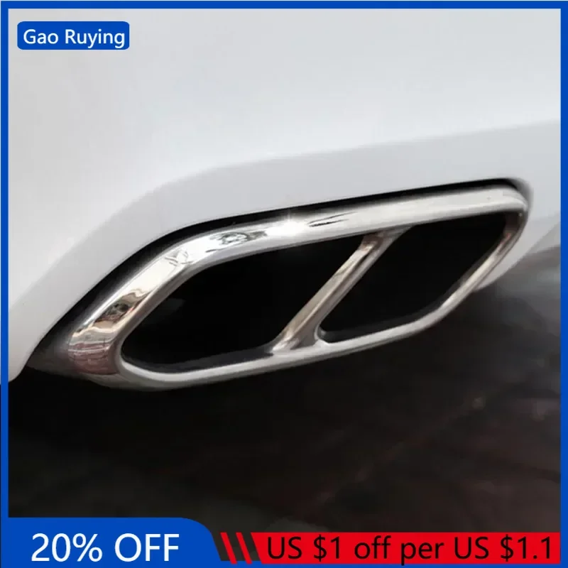 

Stainless Steel Car Exhaust Muffler Decorative Cover Exhaust Pipe Cover Stickers Car Accessories For Volvo XC60 S60 XC90 S90 V90