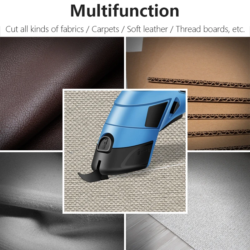 Cordless DIY Electric Scissors Cloth Cutting Leather Tailor Tungsten Carbide Blades Portable Hand Tools USB Charging 10000r/min