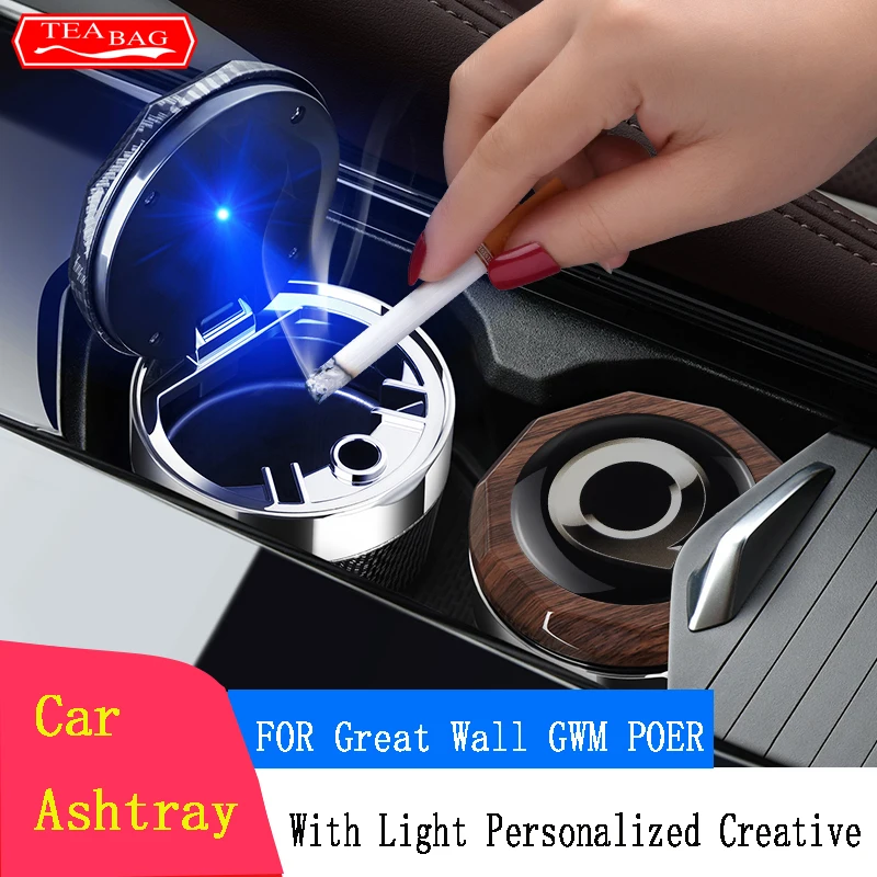 

Car Ashtray For Great Wall Gwm Poer Led Cars Cup Holder Accessories Auto Ashtray Cigarette Holder Box Interior Auto Accessories