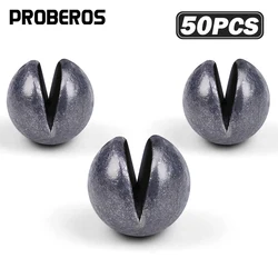 50pcs/box Bite lead Fishing gear accessories 0.5g-5g multi-size open lead biting fishing accessories lead pendant sea fishing