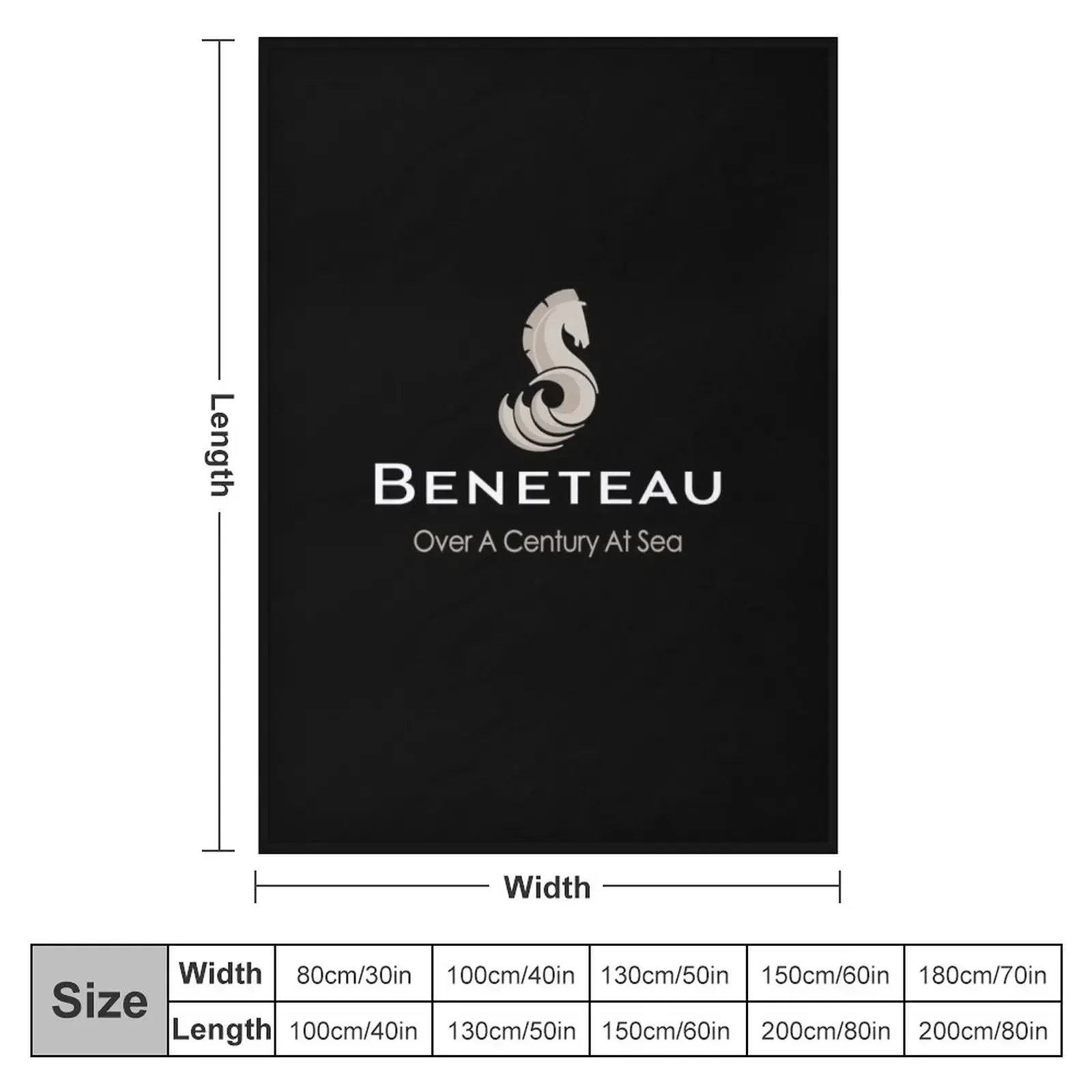 Beneteau Sailboat Logo Throw Blanket Shaggy Hair Blankets