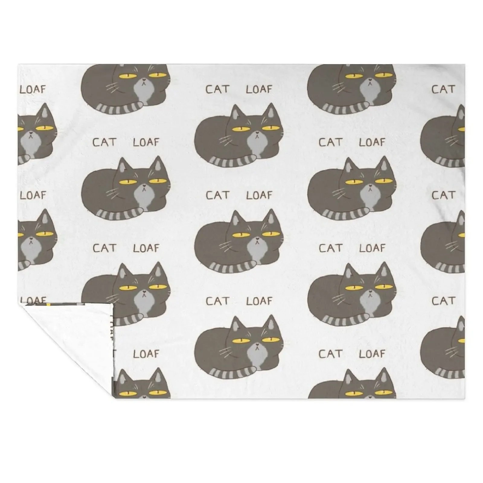 

Funny gray cat loaf Throw Blanket christmas gifts Thermal Plush Soft Big Blankets