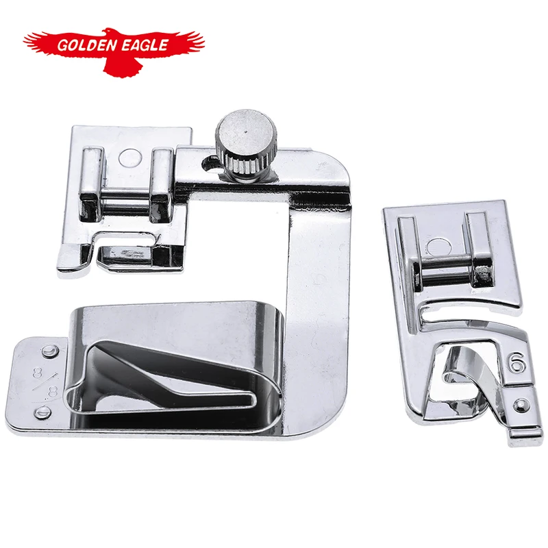 For Multi-Functional Household Electric Sewing Machine Curved And Curled Edges 8SET Presser Foot