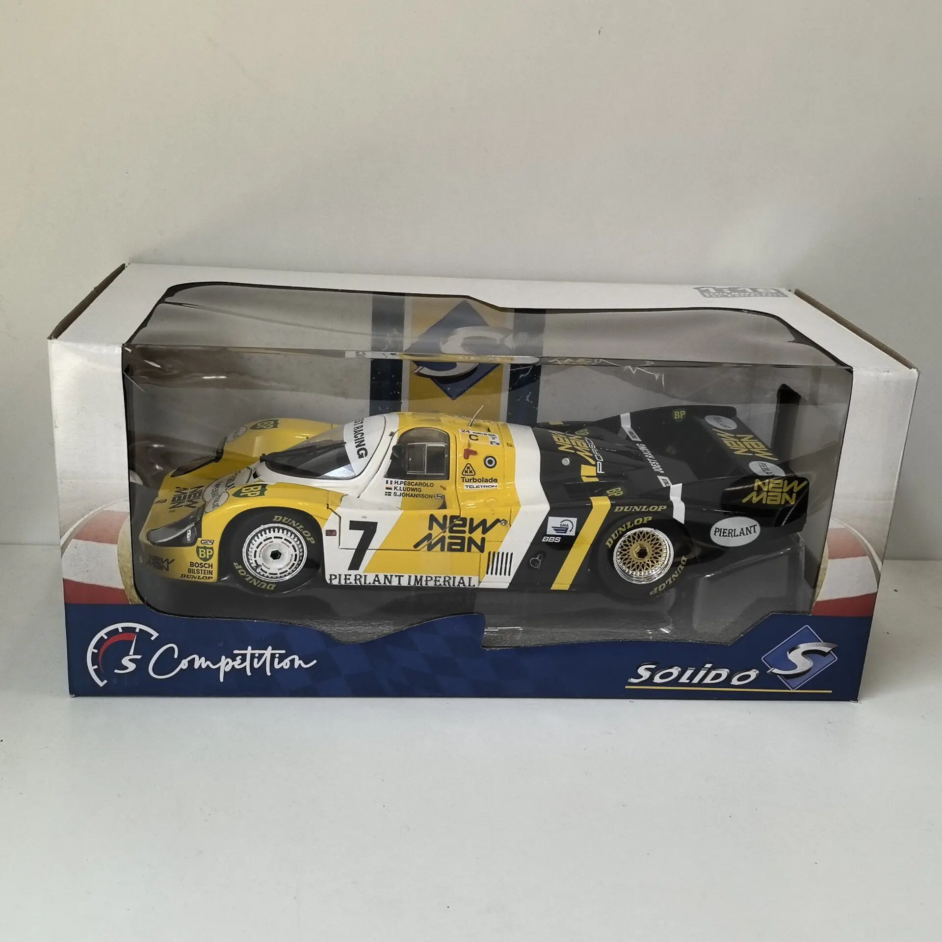 

Diecast SOLIDO 1/18 Scale PORSCHE 956 LH 1984 # 7 Racing X6 Alloy Car Model