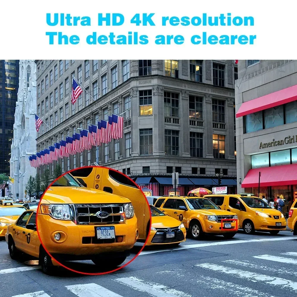 4K POE IP CCTV كاميرا الأمن في الهواء الطلق مقاوم للماء 8MP HD للرؤية الليلية كاميرا مصغرة نظام مراقبة الفيديو تسجيل الصوت H.265