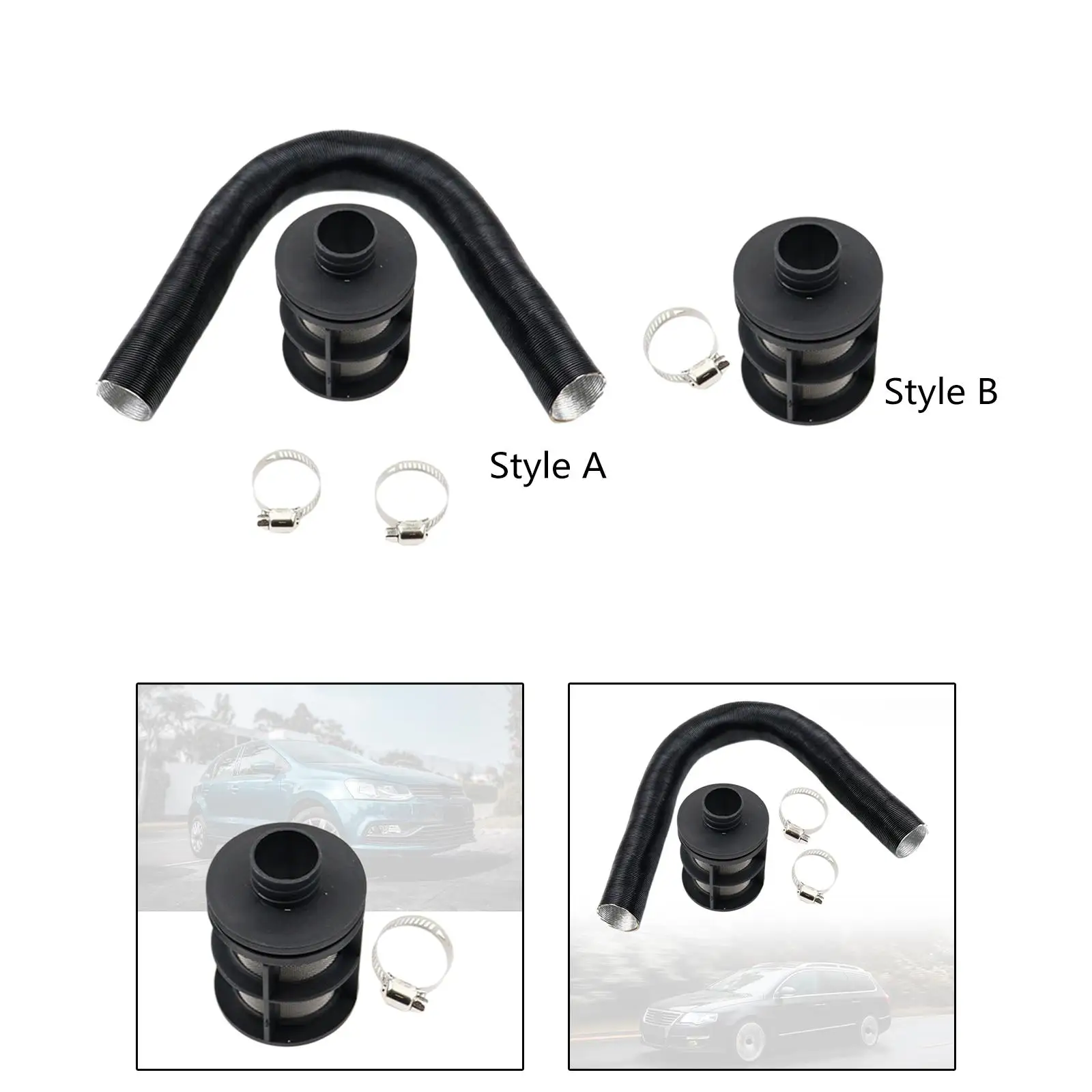 25Mm Luchtinlaat Filter Geluiddemper Duurzame Vervangende Onderdelen Eenvoudige Installatie Voor Diesel Standkachel Accessoire