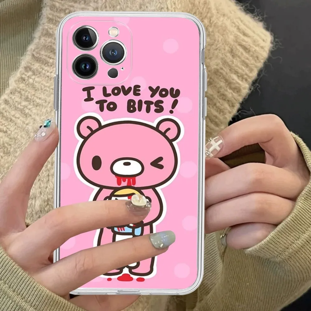 Cute G-Gloomy B-Bear Phone Case Silicone Soft For Iphone 16 15 14 13 12 11 Pro Mini XS MAX Plus X Cover