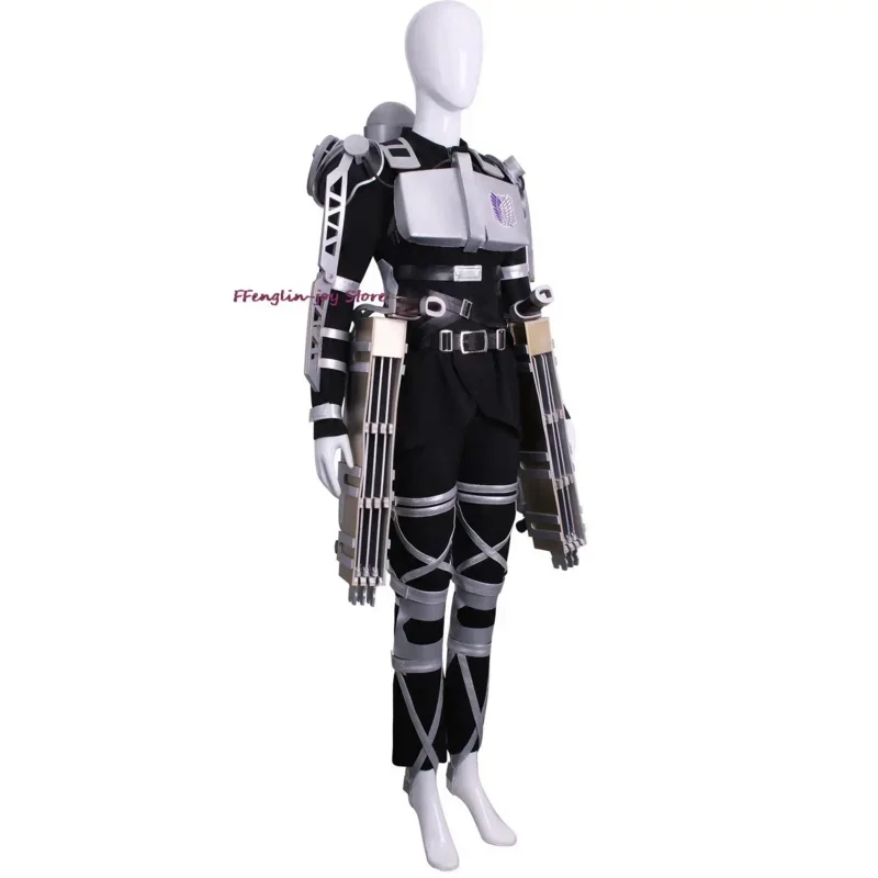 

The Final Season 4 Attack on Titan Cosplay Shingeki no Kyojin Team Uniform Levi Eren Costume Harness Armor Halloween Costume$0$i