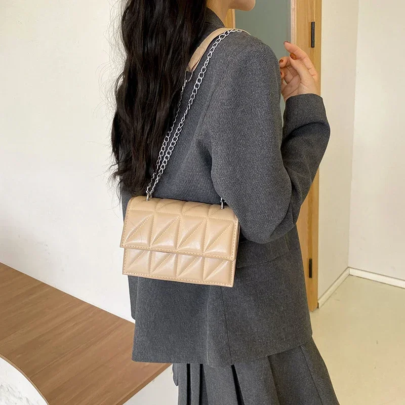 Designer Fashion Women Shoulder Bag Ladies PU Leather Handle Handbags Chain Strap Crossbody Bags for Women view 3