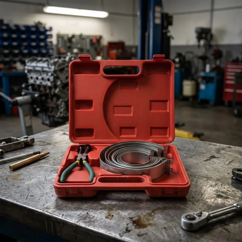 Red For Piston Ring Installer Kit for Vehicle Maintenance - Manganese Steel 27 22 5cm Precise Dimension Control