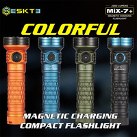 SKILHUNT ESKET MiX-7 Gen 2 Plus Multi-color 2000 lumens 18650 Magnetic Charging LED Flashlight