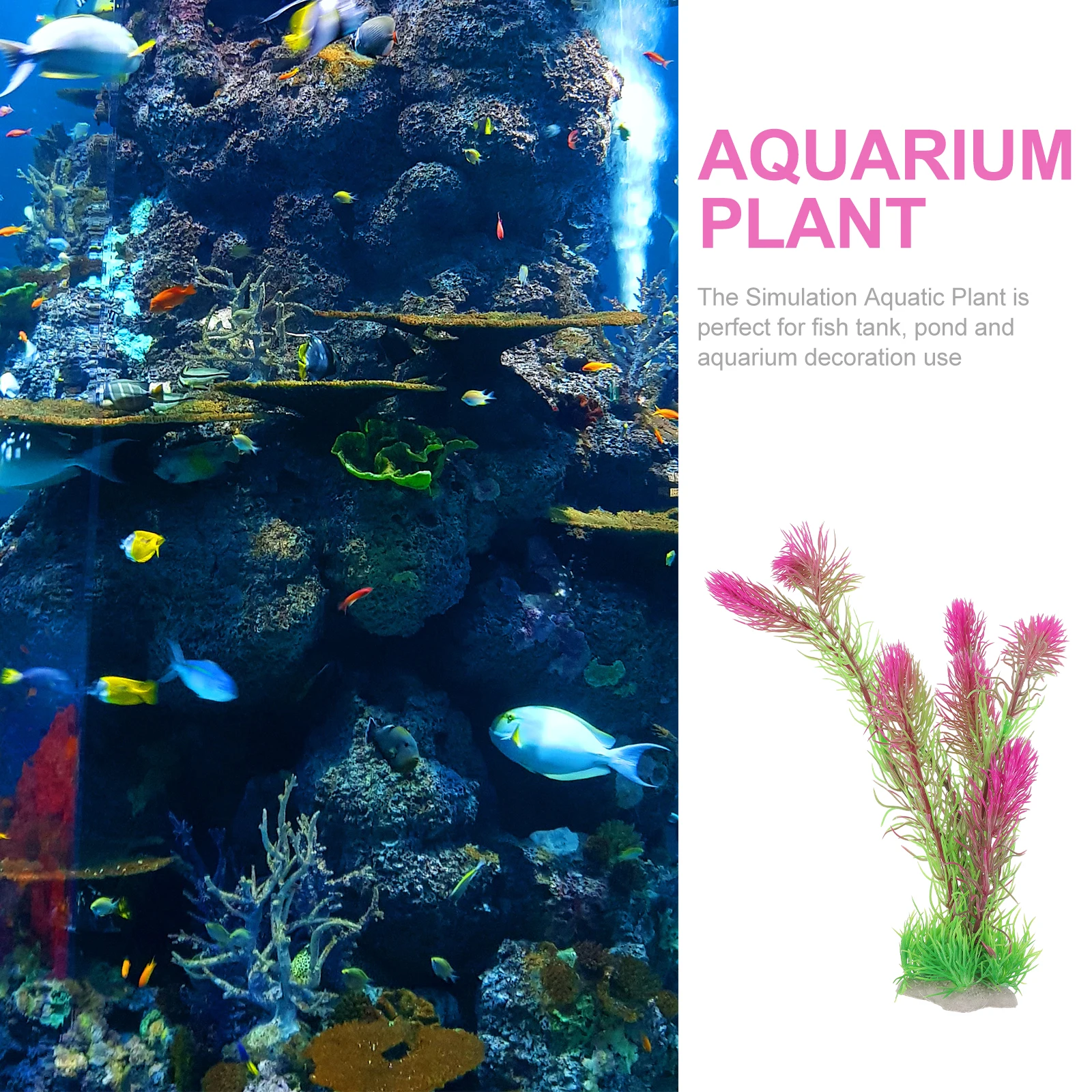 

Large Artificial Aquatic Plants Fish Tank Decorations Plastic Accessories Simulation Aquarium Decor Branches