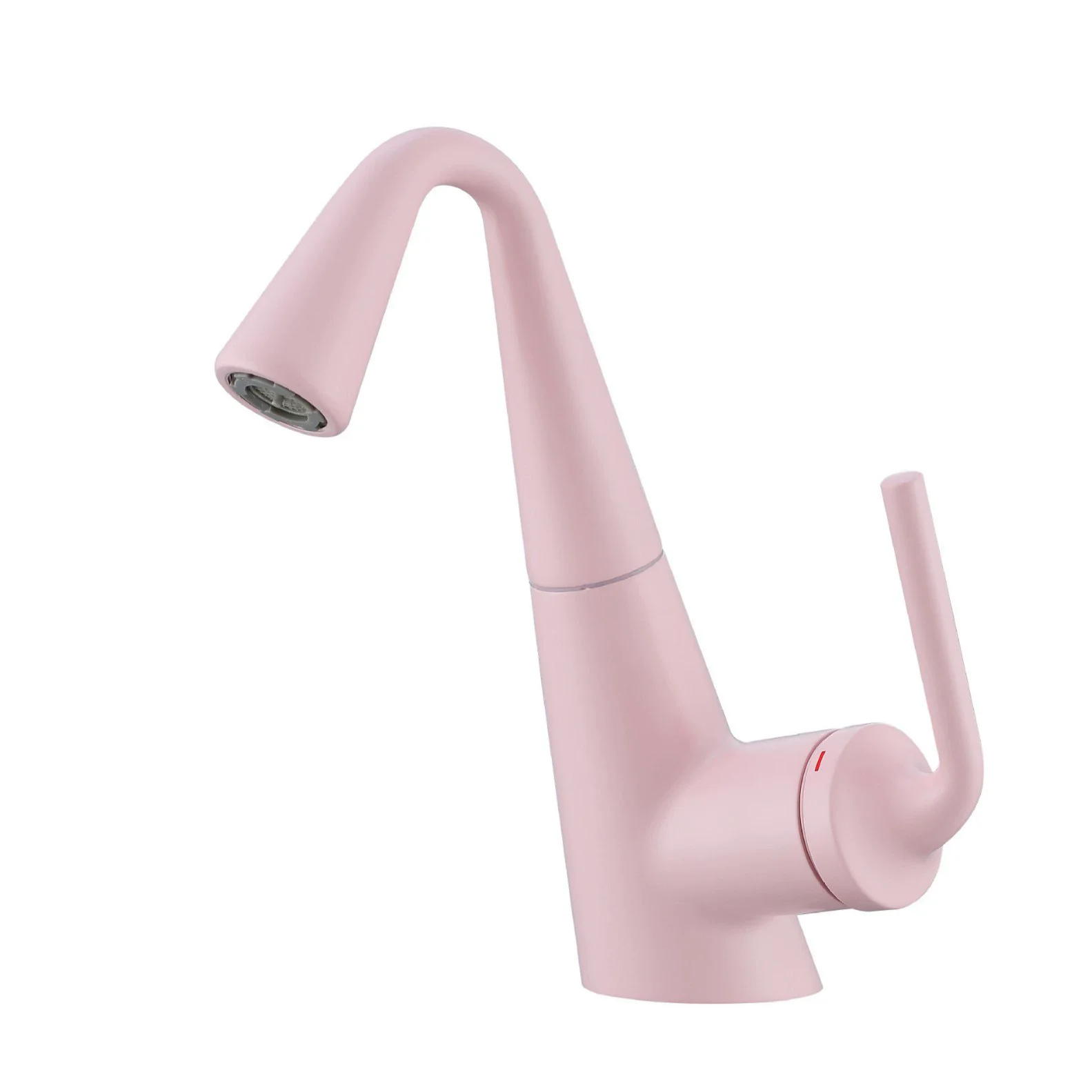 

Pink Basin Faucet Brass and Zinc Sink Mixer Tap Hot & Cold Bathroom Deck Mounted Pull Out sink Faucet Lavatory Crane Tap