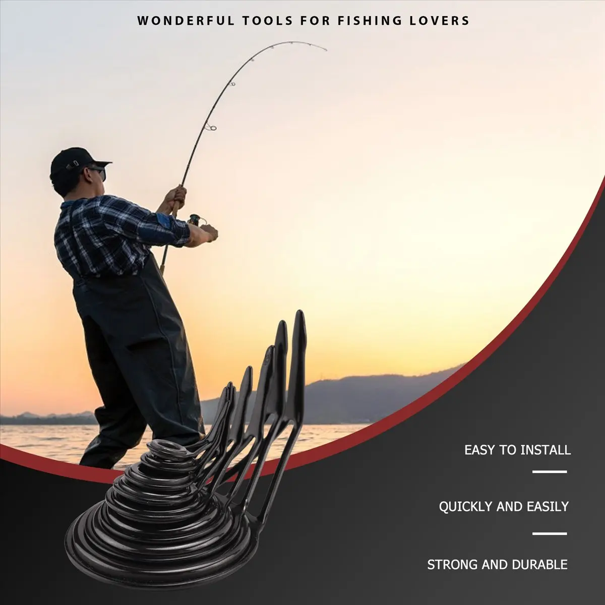 NEW8 Pcs/Set Fishing Rod Guides Tip Fish 5-18Mm Dia Pole Repair Kit Line Rings Eyes Set Rings Frame view 2