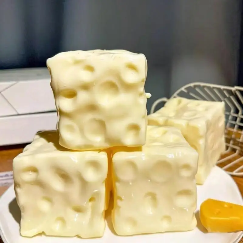 Realistic Cheese Stress Relief Squeeze Toy With Non Rising Filling Soft Decompressing Stress Ball For Adult And Kids Fun