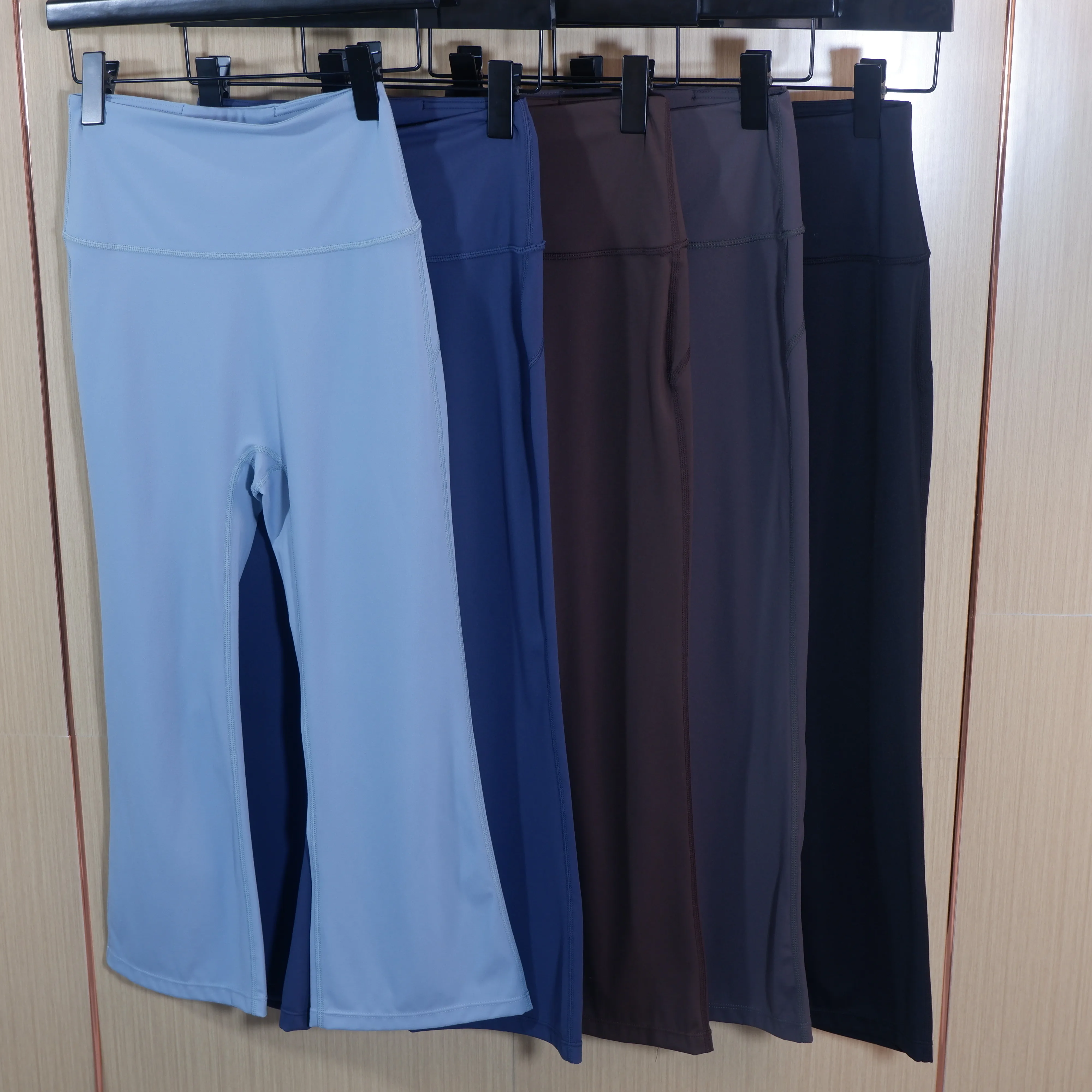 

Летние расклешенные йога-брюки с высокой талией, облегающие спортивные брюки-цигареты для женщин, не мнущиеся