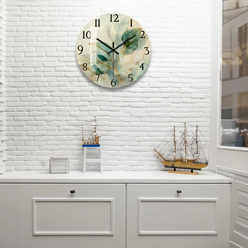[Golden Accents Botanical Clock] 2D Flat Wall Clock 10