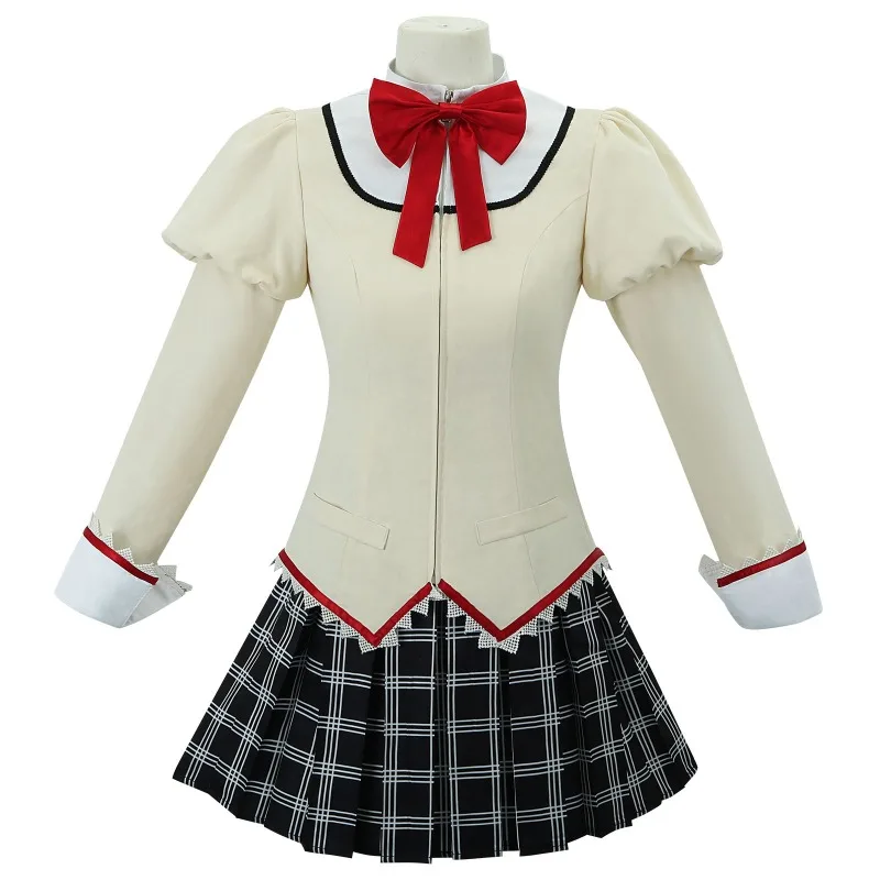 Anime Puella Magi Madoka Magica Kaname Madoka Akemi Homura Tomoe Mami Miki Sayaka Cosplay Costume School Uniform Halloween