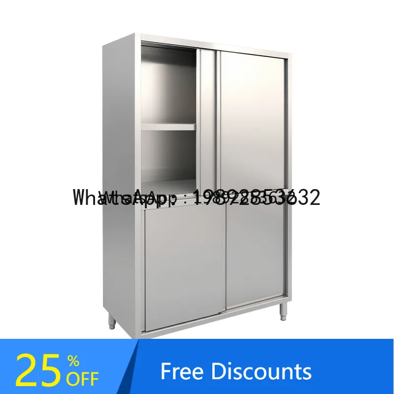 G1  Stainless Steel Bowl and Plate Cabinet with Integrated Welding Commercial Sliding Door Kitchen Integrated Food Cabinet