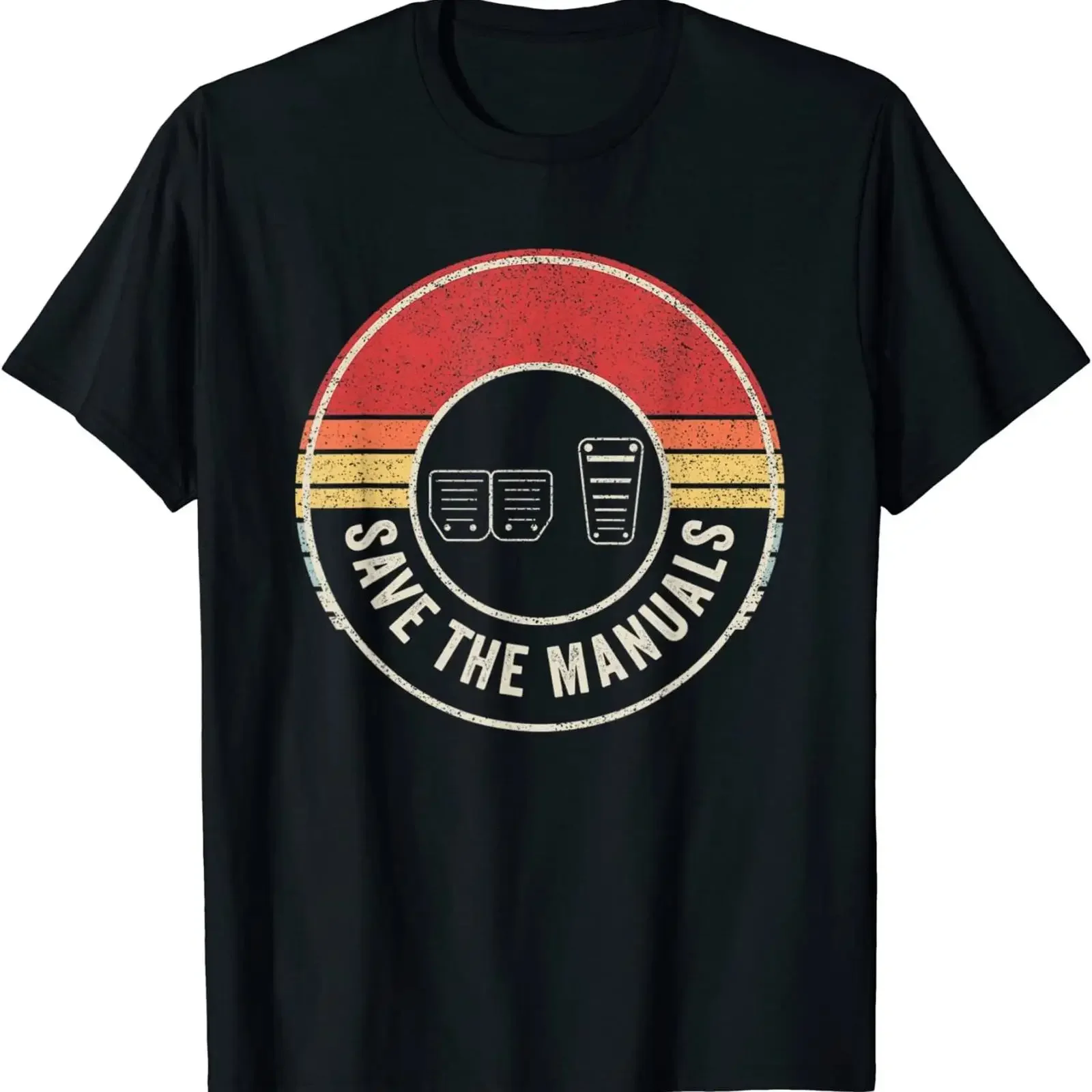 NEW LIMITED Car Lover Vintage Retro Save The Manuals Stick Shift T Shirt vintage Washed homme Stylish Versatile fashion graphic