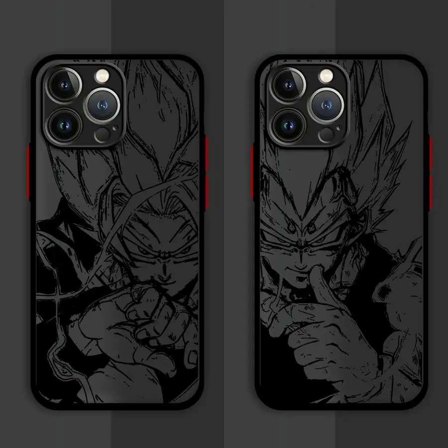 Dragons Balls Anime Phone Case for iPhone 11 Pro XR 7 8 Plus 14 Pro 15ProMax 16 12 13 Mini SE XS Max Matte Shockproof Cover