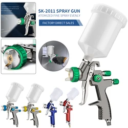 Spray Gun 1.3/1.4/1.8mm Steel Nozzle Gravity Feed Paint Spray Gun Machine for Car Painting Furniture Wall DIY Painting Kit