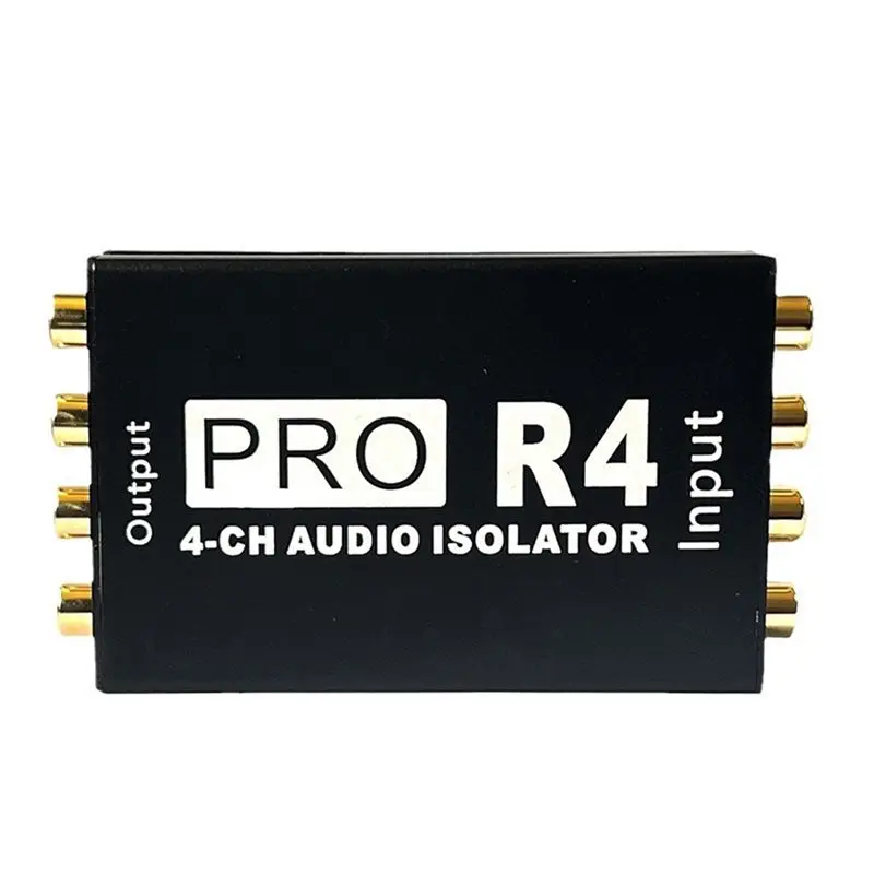 

RCA Audio Isolator 4CH Audio Noise Reducer Current Ground Loop Audio Isolator For Car Audio Modification, Easy To Use