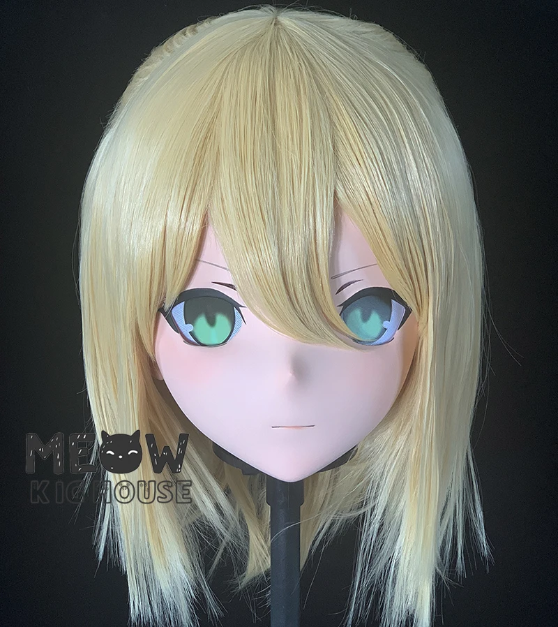 

Маска кигуруми (MEO550) ручной работы, настраиваемая, полностью закрывающая лицо, с замком, для кроссдрессинга, изображающая персонажа японского аниме/игры (мужчина-женщина)