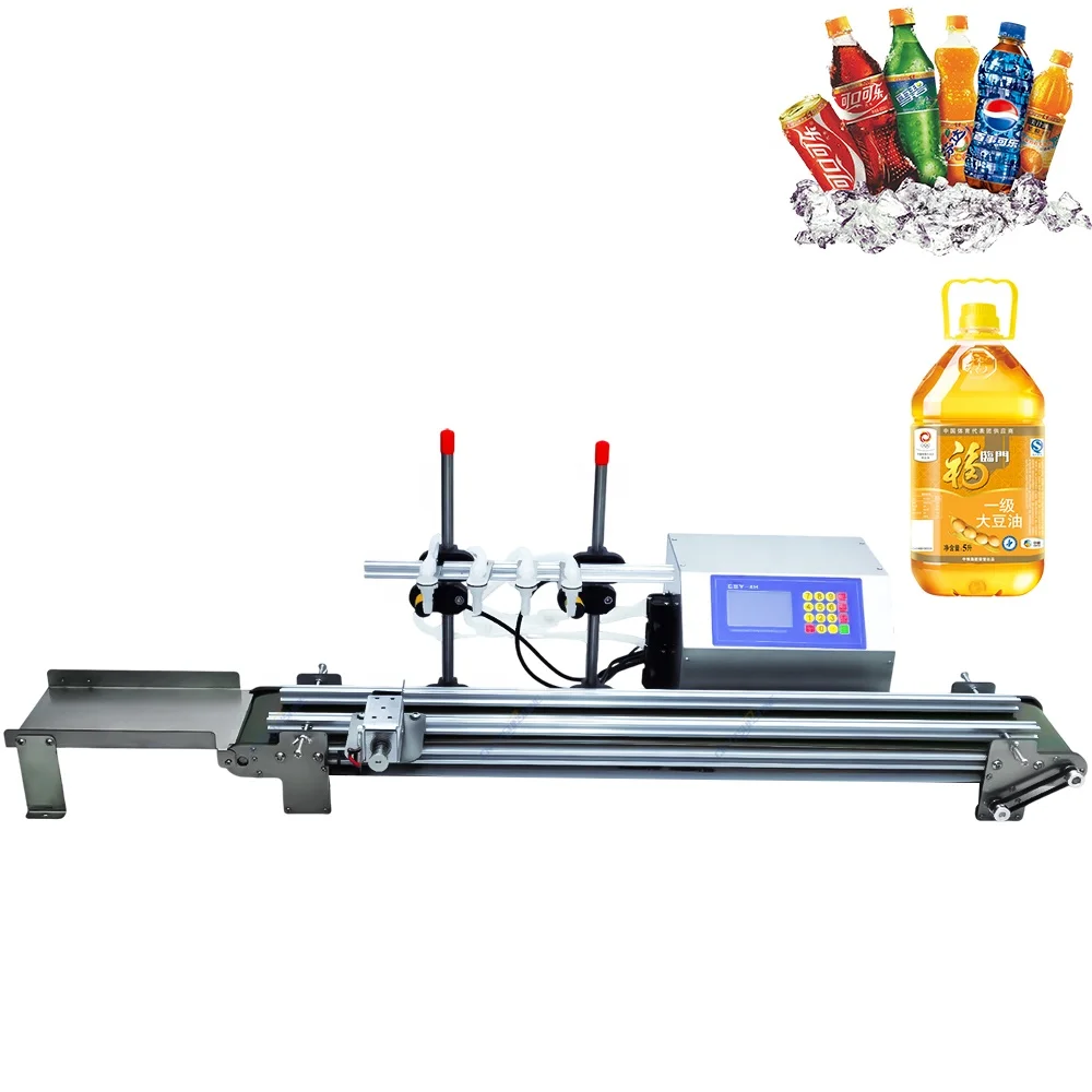 

Small Automatic Liquid Canning Conveyor Production Line Four Heads for Yogurt Jam Soap Juice Honey Water Packaging 220V Plastic