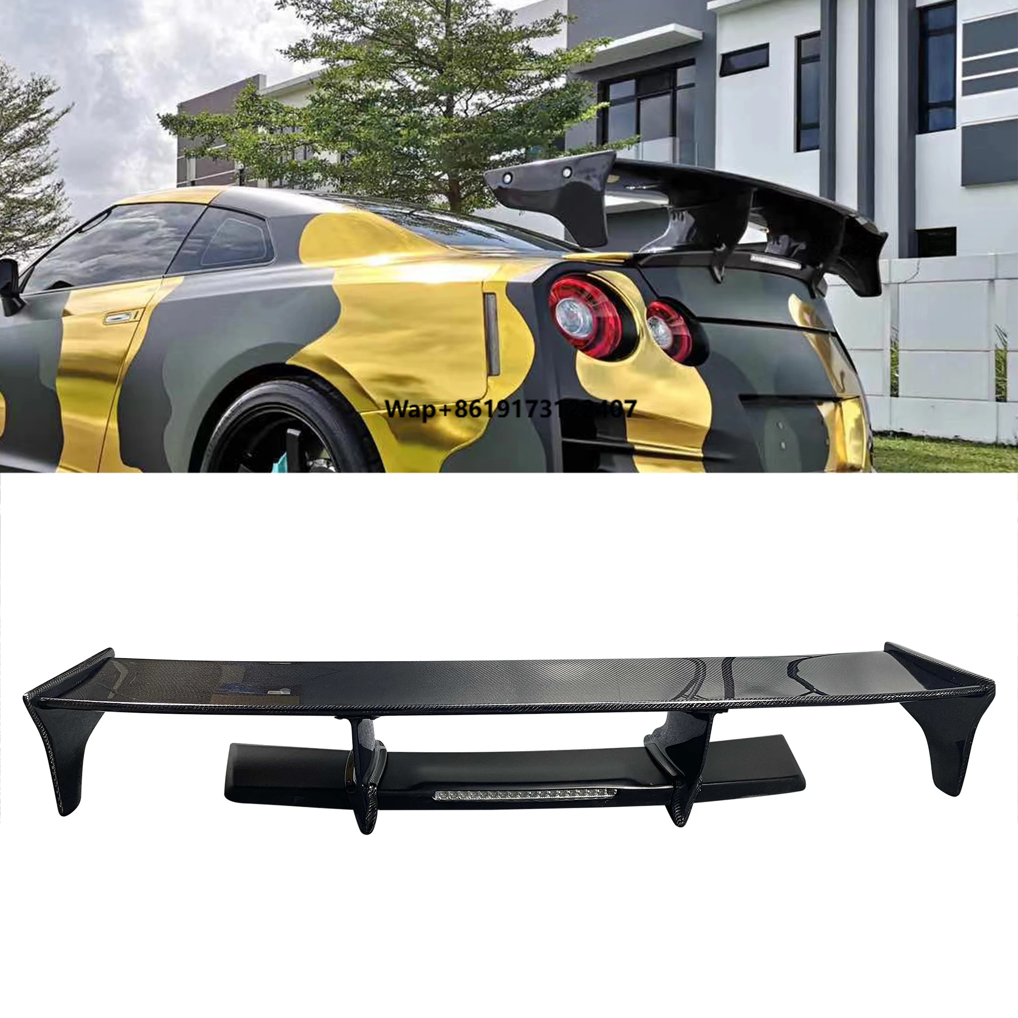 

Top Secret Rear Spoiler Wing for GTR35 GT-R35 Trunk LED Wing Led Spoiler