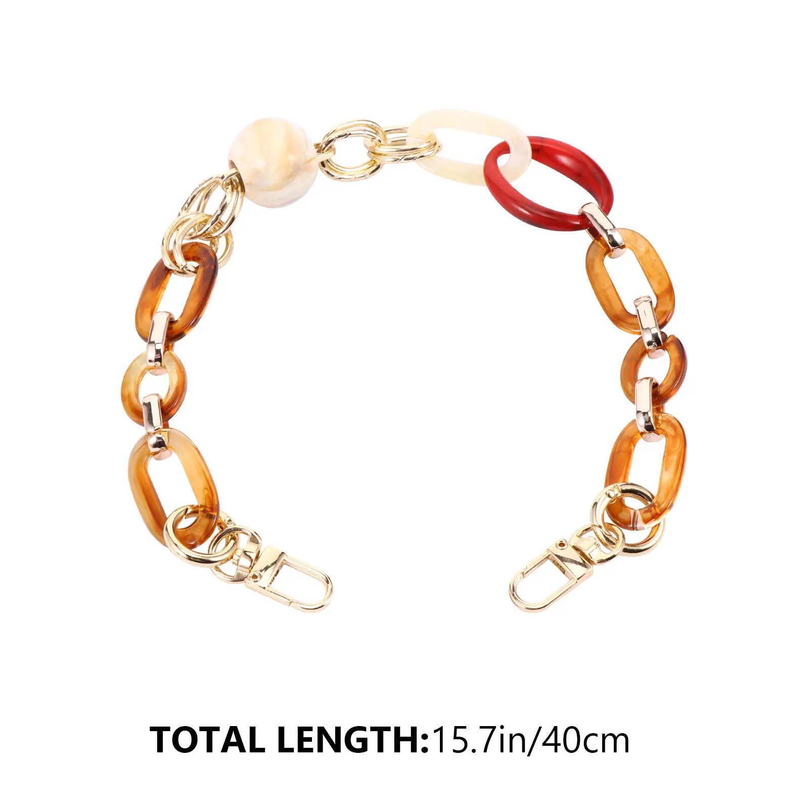 1Pcs Acrylic Bag Chain Multi-Functional Retro Decorative Strap Replacement for Handbag Purse Bag Accessory Lightweight Portable