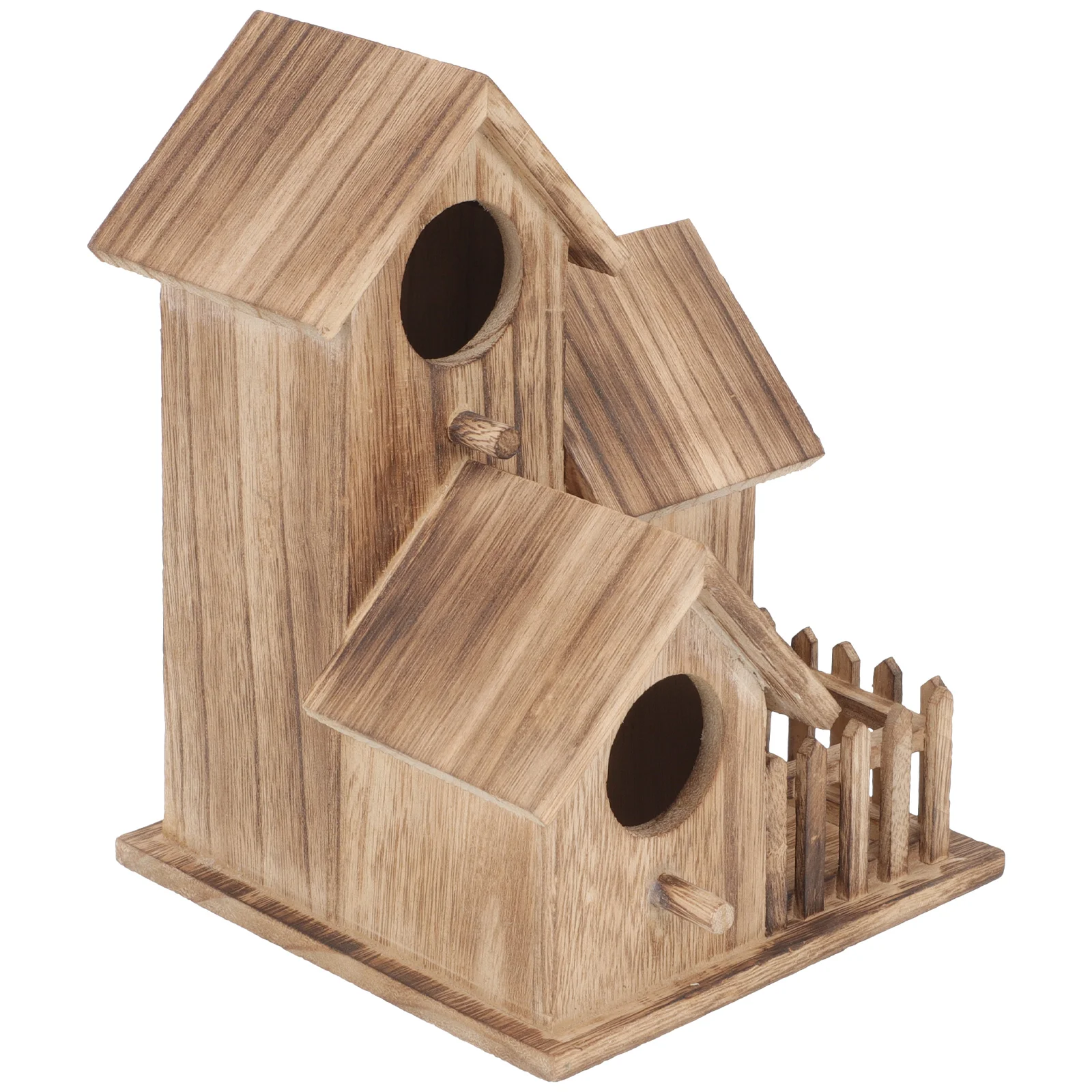 

Free Standing Bird Feeder Nesting Cottage Parakeet Supply Wood Wooden House Breed Outdoor Parrot Breeding The