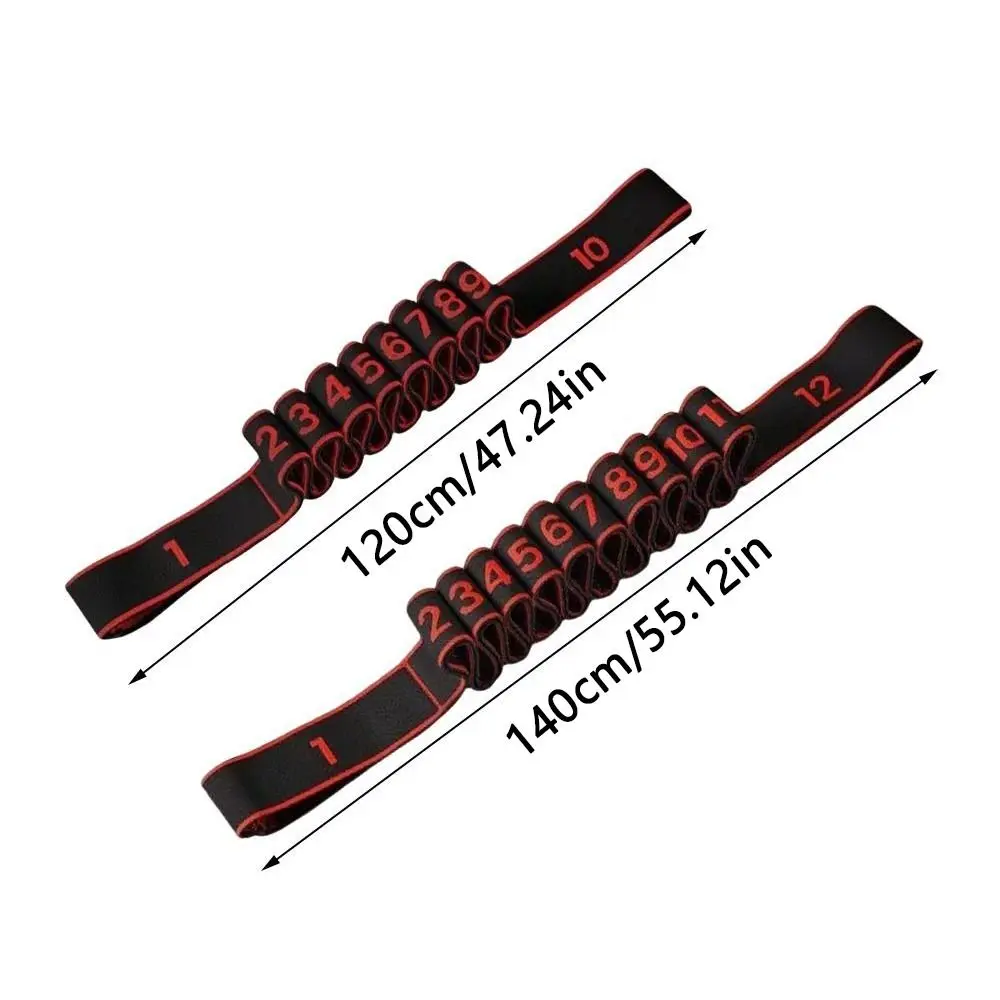 Multi-functional Elastic Yoga Stretching Belt Digital Adjustable Resistance Band 10/12 Grid Dance Stretch Band Adult Child image 6