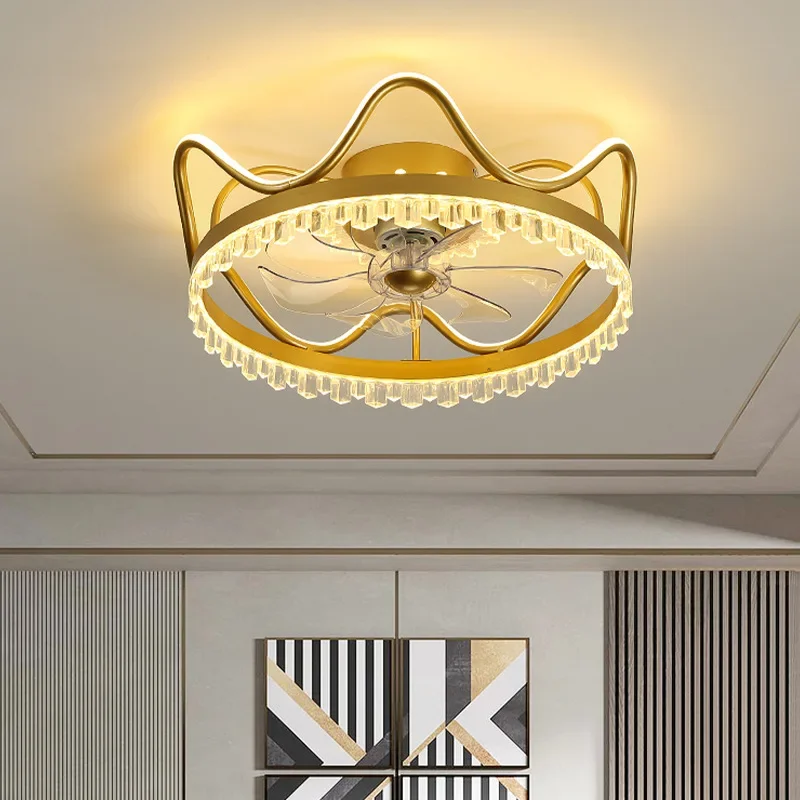 

New Luxury Ceiling Chandeliers Led Multicolor Lamp with Fan for Living Room Dining Room Bedroom Home Fixture Indoor Lighting