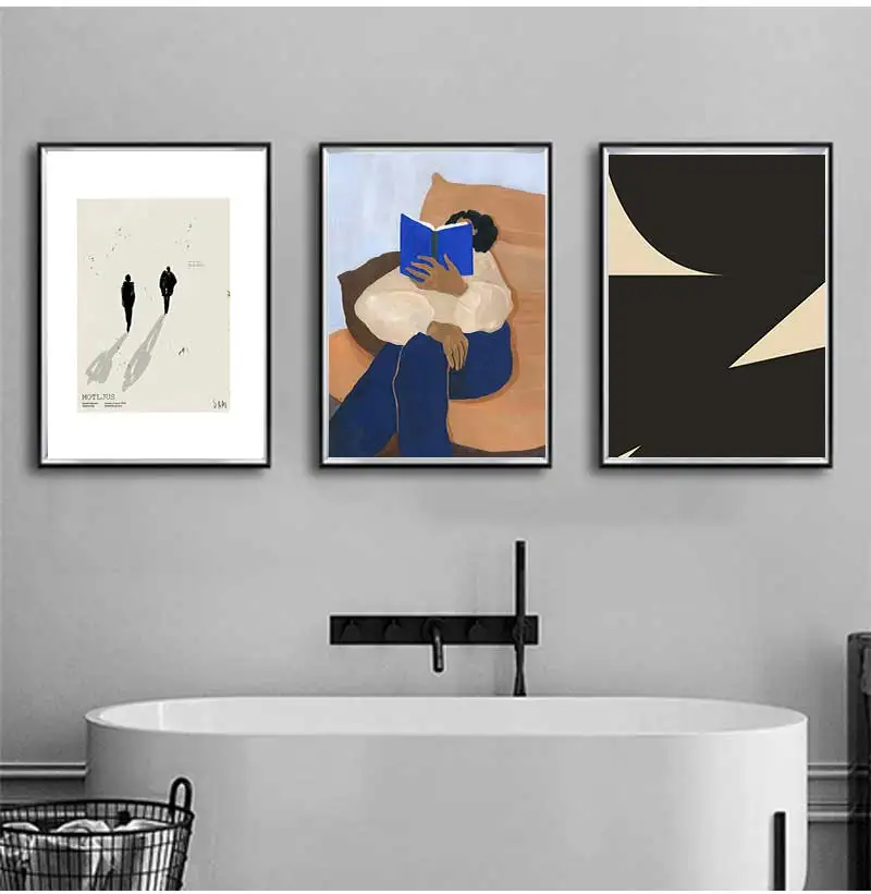 Abstraktes Minimalismus-Poster Zitronenvase Geometrische Kunst Poster Leinwanddruck Gemälde Nordische Wandkunst Wohnzimmer Heimdekoration