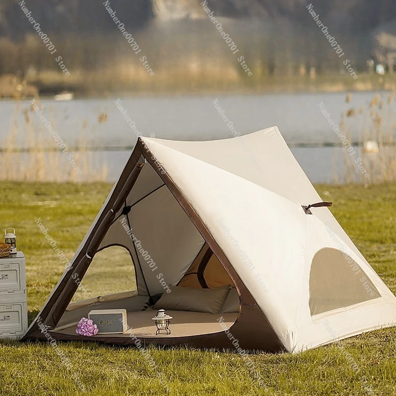 

Outdoor Camping Beach Tent Camping Sun Shelter Family Automatic Instant Open Lightweight UV Protection Family Size Triangle Tent