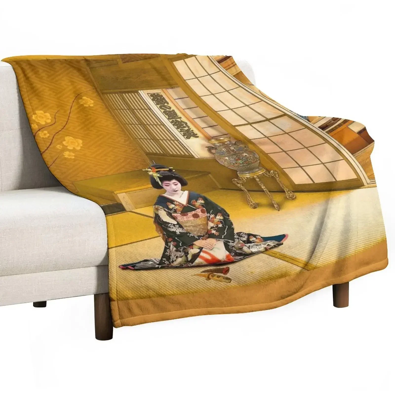 The Tears of Madama Butterfly Throw Blanket Weighted christmas gifts valentine gift ideas Blankets