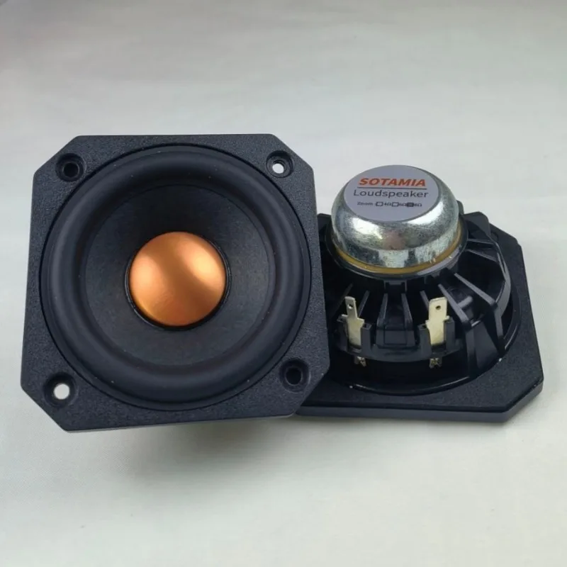 SOTAMIA 2Pcs 3 Inch Full Range Speaker 8 Ohm 25W Desktop Surround Loudspeaker 25 Core Three-way Midrange Car Center Speaker