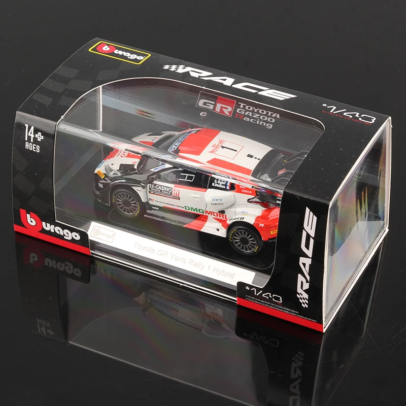 Bburago 1:43 تويوتا GR ياريس رالي 1 الهجين سبيكة سباق السيارات نموذج دييكاست لعبة سباق المركبات #4