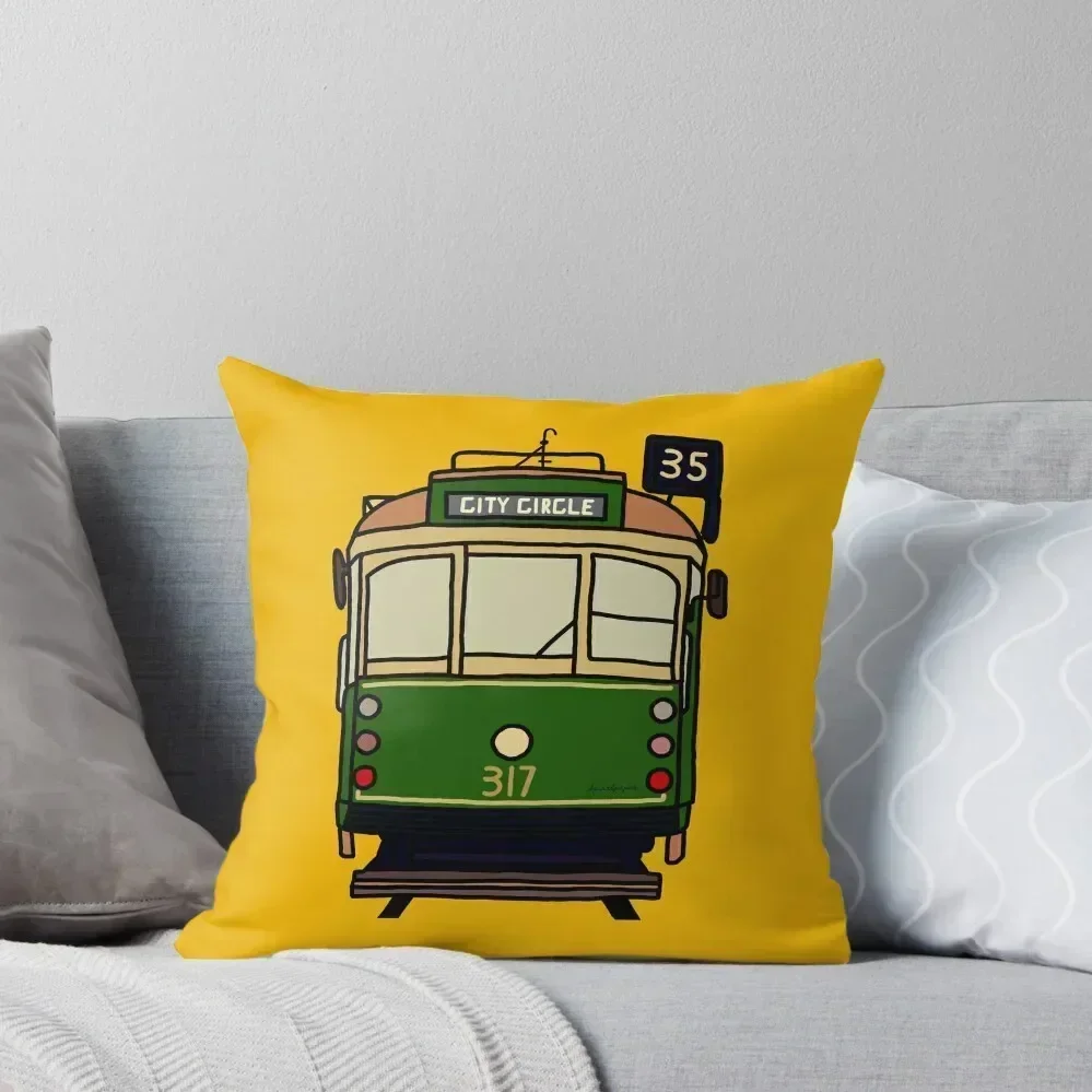 Melbourne Tram No.35 to City Circle Throw Pillow Decorative Cover For Living Room Cusions Cover Sitting Cushion pillow