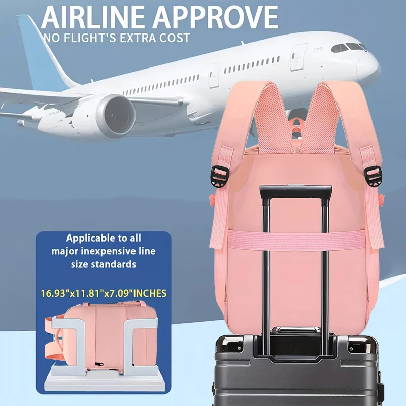 Mochila Versátil à Prova d'Água para Laptop, Design Unissex Moderno, Bolsos Laterais para Garrafa de Água e Pequenos Acessórios