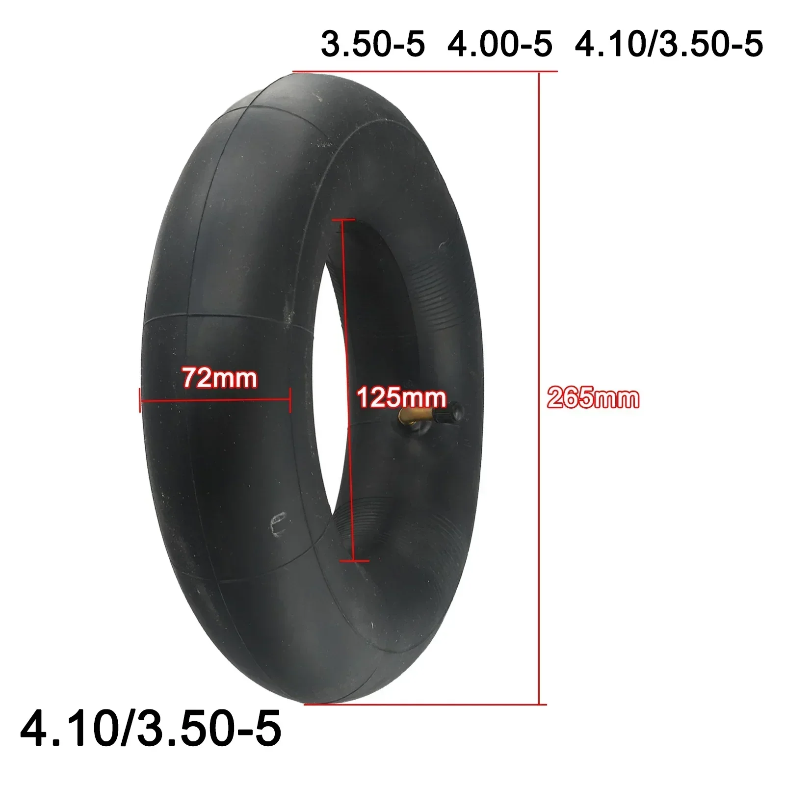 For Wheelbarrow For Electric Scooter Scooter Tube Inner Tube 1 Pc 12 Inch 4.10/3.50-5 Bent Air Nozzle Replacement tools