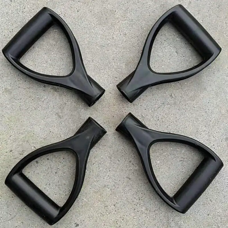 

D-образная стальная ручка лопаты, черная утолщенная пластиковая ручка лопаты для снега, садовые инструменты для копания, сменные аксессуары