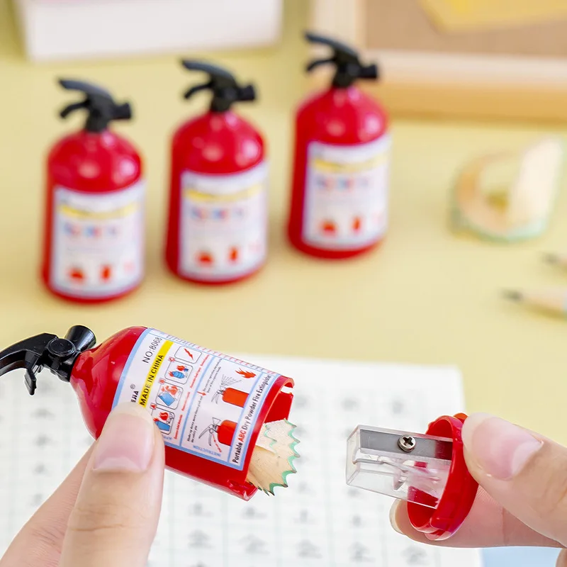 1 PCS Creative Fire Extinguisher Shape Pencil Sharpener Cutter Knife Kids Student Prize Stationery School Supplies