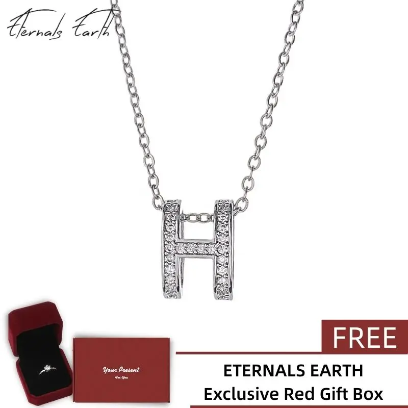 

ETERNALS EARTH 0.3 Ct Moissanite S925 Sterling Silver H Necklace Fashion Necklace Valentine'S Day Gift For Girlfriend