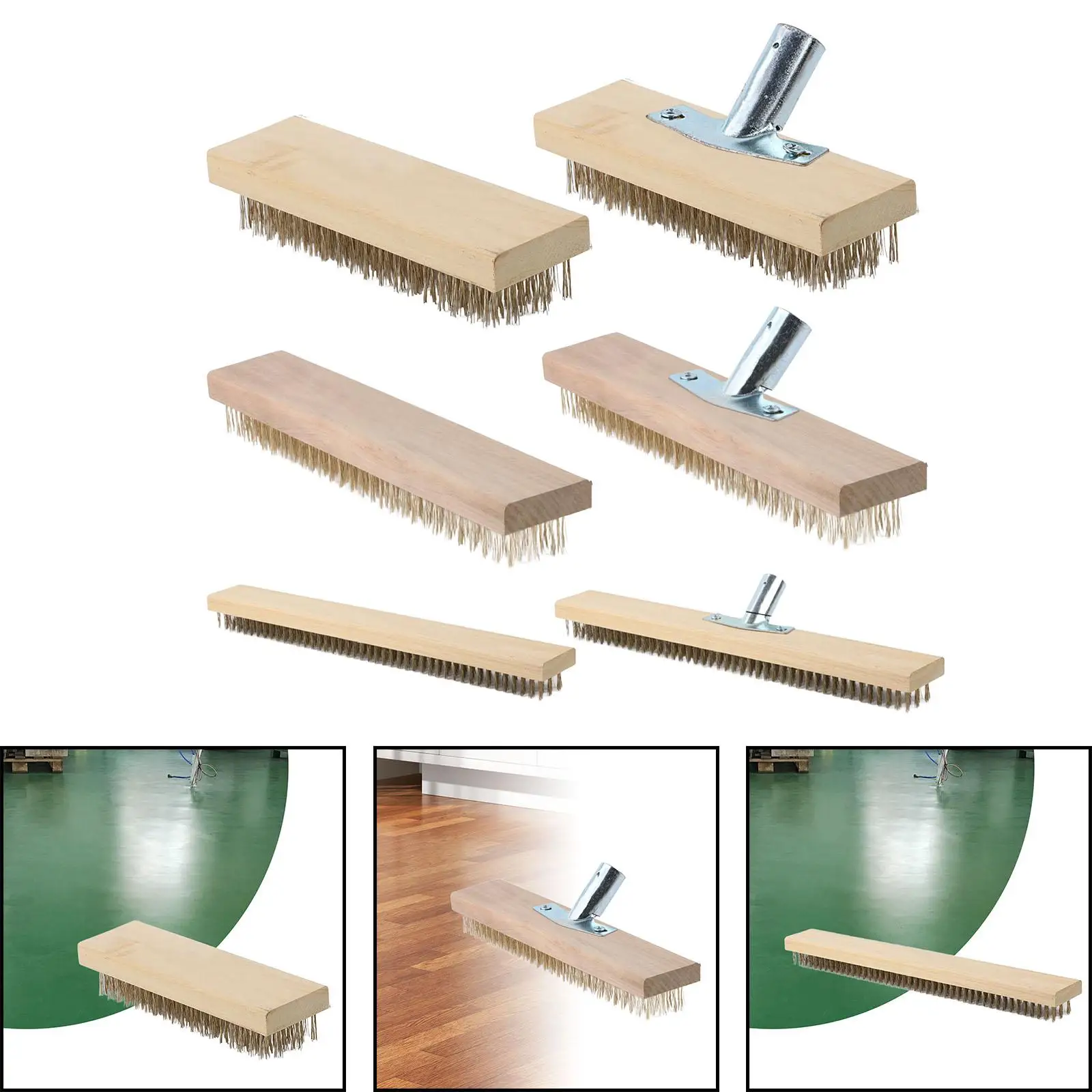 Wire Brush Cleaning Metal Surface Texturing Bristle Wire Brush Barbecue Pool Garage Patio Removing Rough Surface Wire Broom