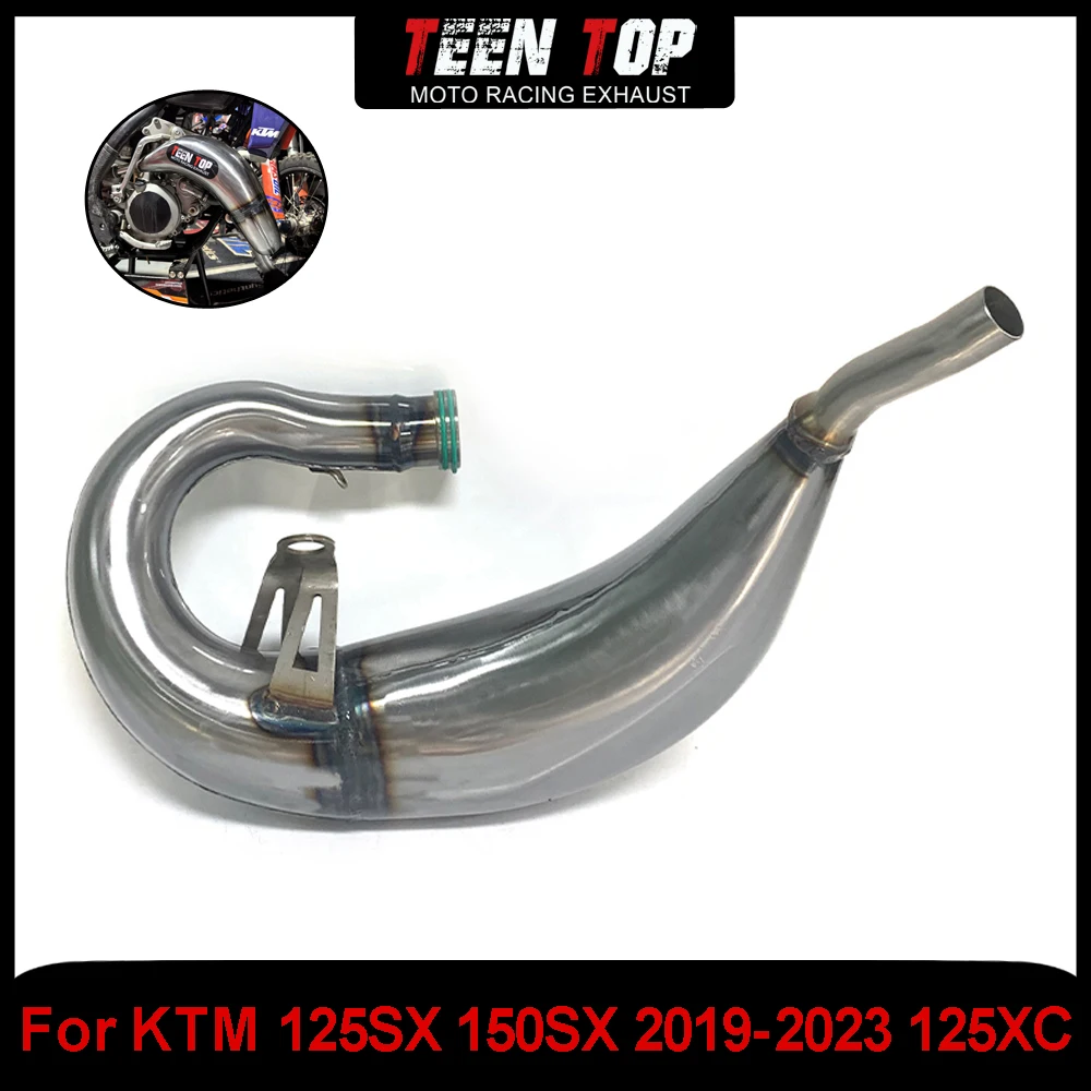 Offroad Bike Exhaust Front Link Pipe For KTM 125XC 125/150SX Exhaust Header Pipe Motorcycle Elbow 125SX 150SX 2019-2023